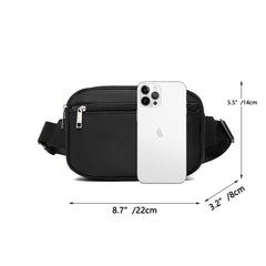 Entchin Fanny Packs for Women Men, Fashion Waist Pack Belt Bags with 4 zipper Pockets, Bum Bag Walking Shopping Travel Cycling