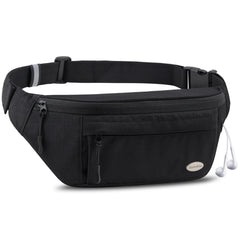 Entchin Large fanny pack for men women with 4-Zipper Pockets, premium Waist Pack Crossbody Bum Bags for Hiking, Running, Travel, Cycling and Casual