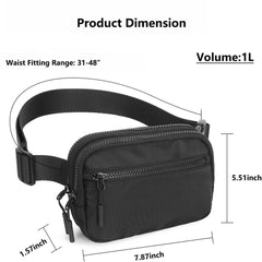 Entchin Waterproof Fanny Pack for Women Lightweight Crossbody Belt Bag Adjustable Waist Bag for Walking Shopping, Cycling, Traveling