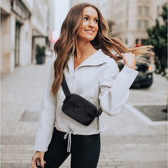 Entchin Waterproof Fanny Pack for Women Lightweight Crossbody Belt Bag Adjustable Waist Bag for Walking Shopping, Cycling, Traveling