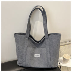 Entchin Corduroy Tote Bag for Women Large Hobo Bag Casual Shoulder Handbag for Daily College Shopping Working