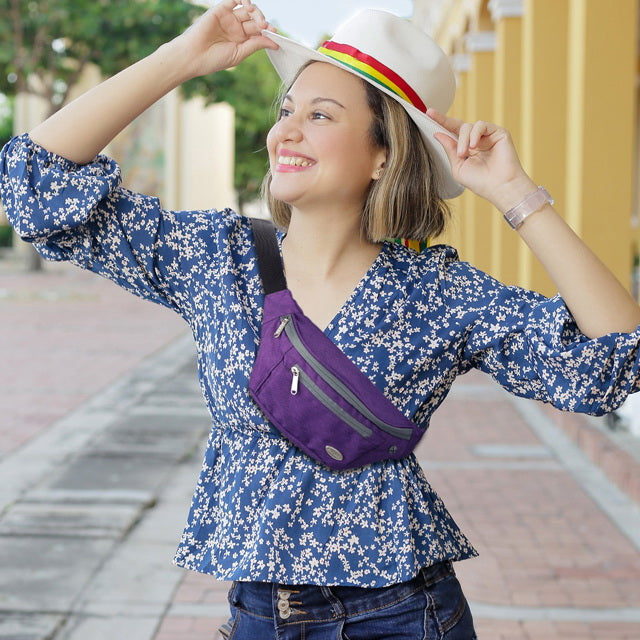 Entchin Purple Fanny Packs for Women and Men