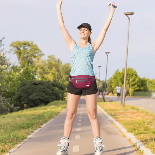 Entchin Burgundy Fanny Pack for women