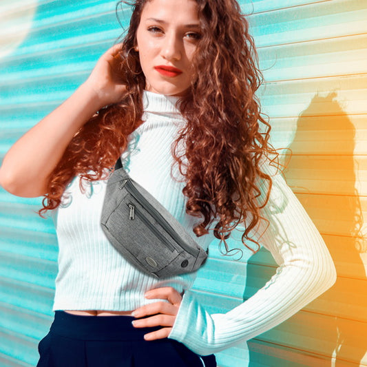 Entchin Medium Gray Fanny Packs for Women Men