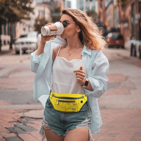 Entchin Yellow waist bags for women & men