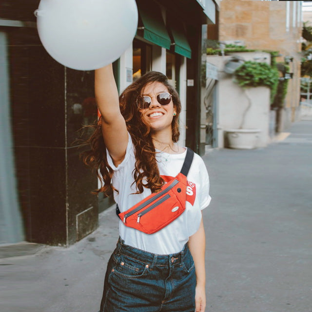 Entchin Orange Color fanny packs for women and men