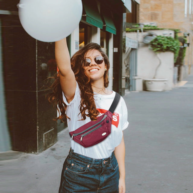 Entchin Burgundy Crossbody Bag for Women