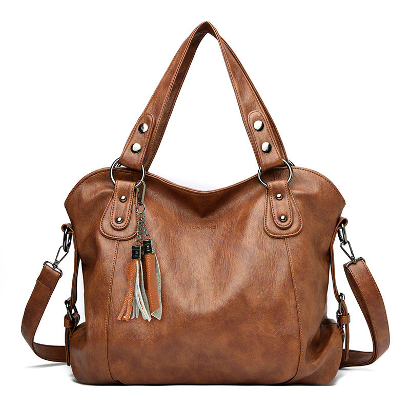 Entchin Genuine Leather Women's Tote Bag with Detachable Shoulder Strap