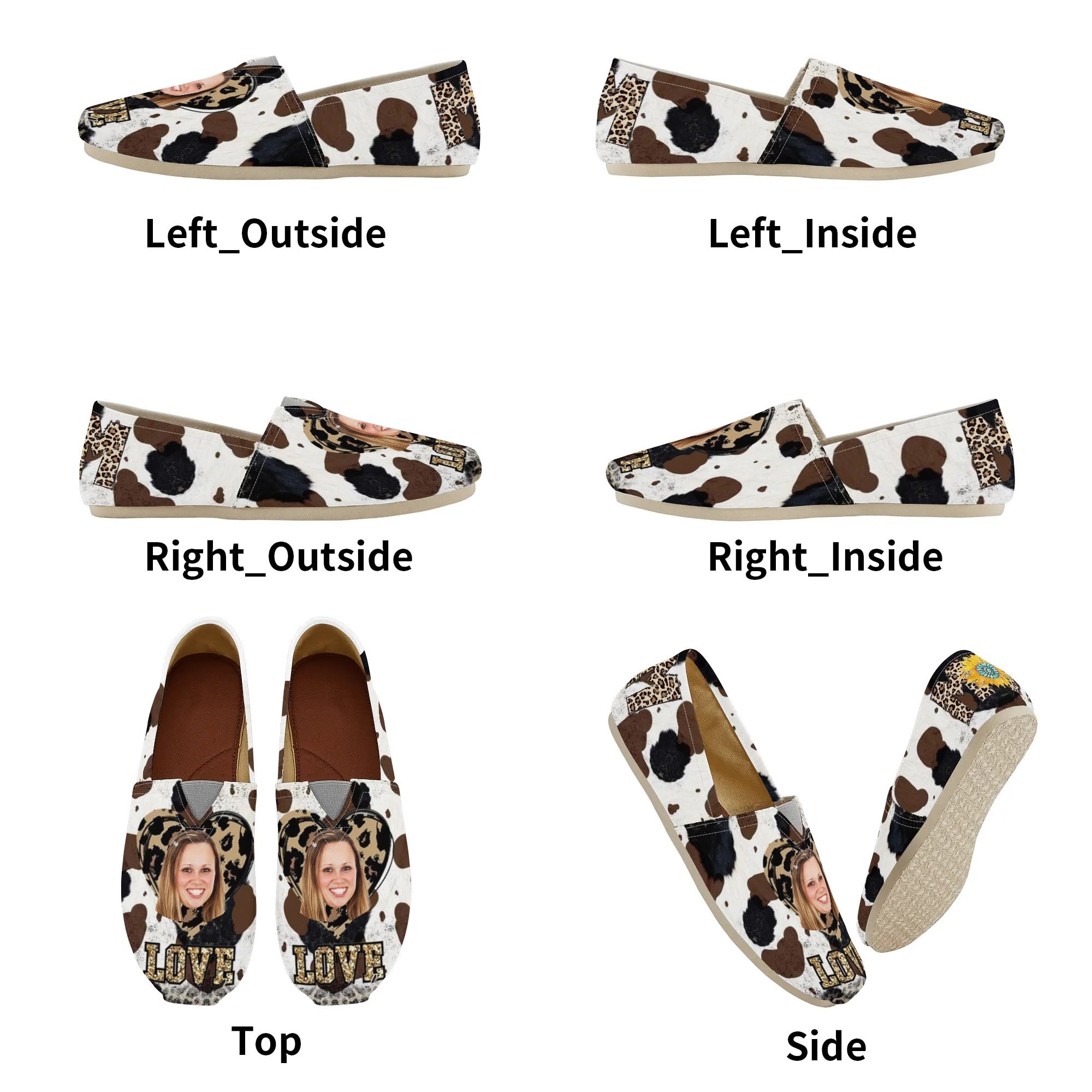 Entchin Custom Womens Casual Shoes Personalize Head Picture