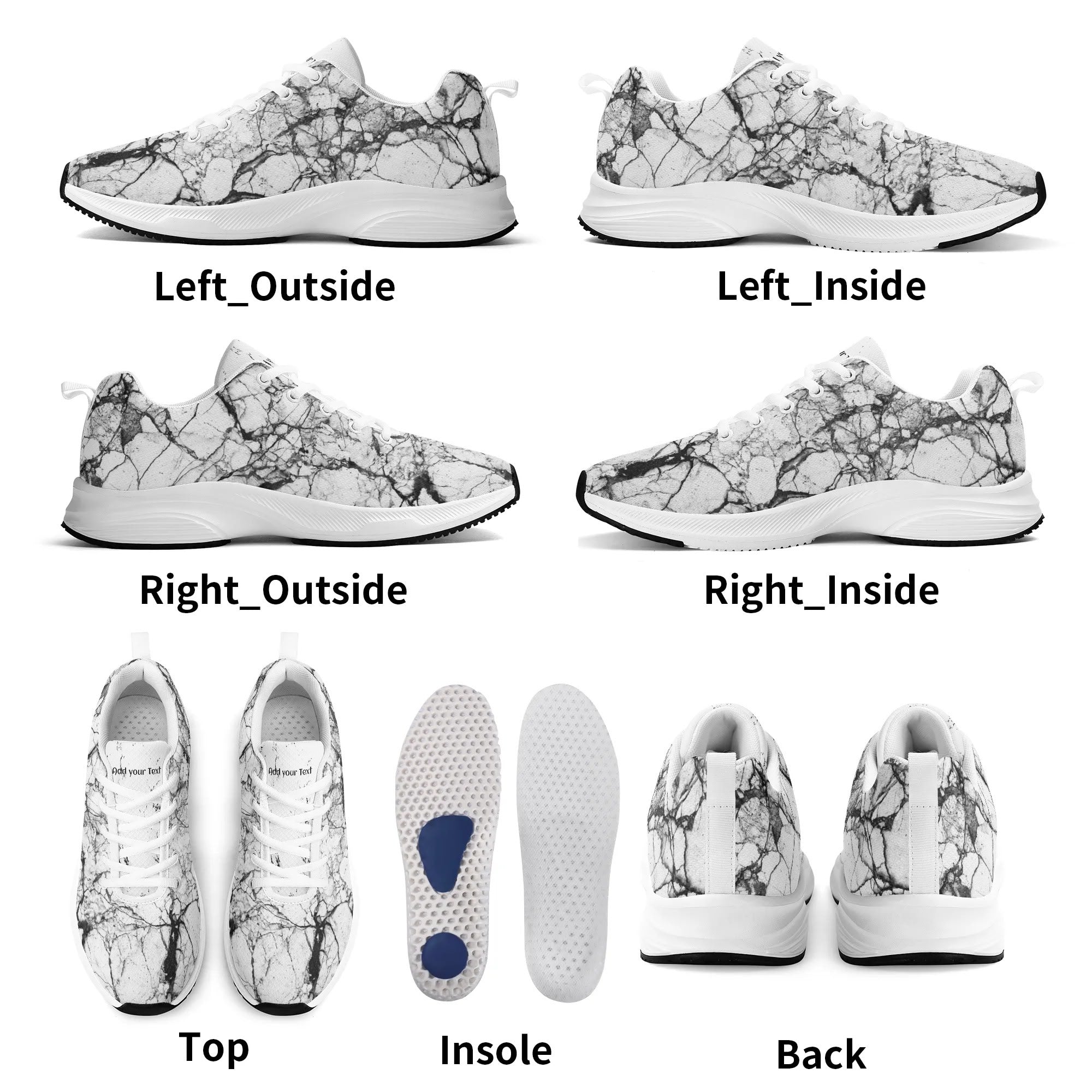 Entchin Custom Adult Lightweight Brand Walking Shoes Running Shoes WIth Personalized Logo /Name