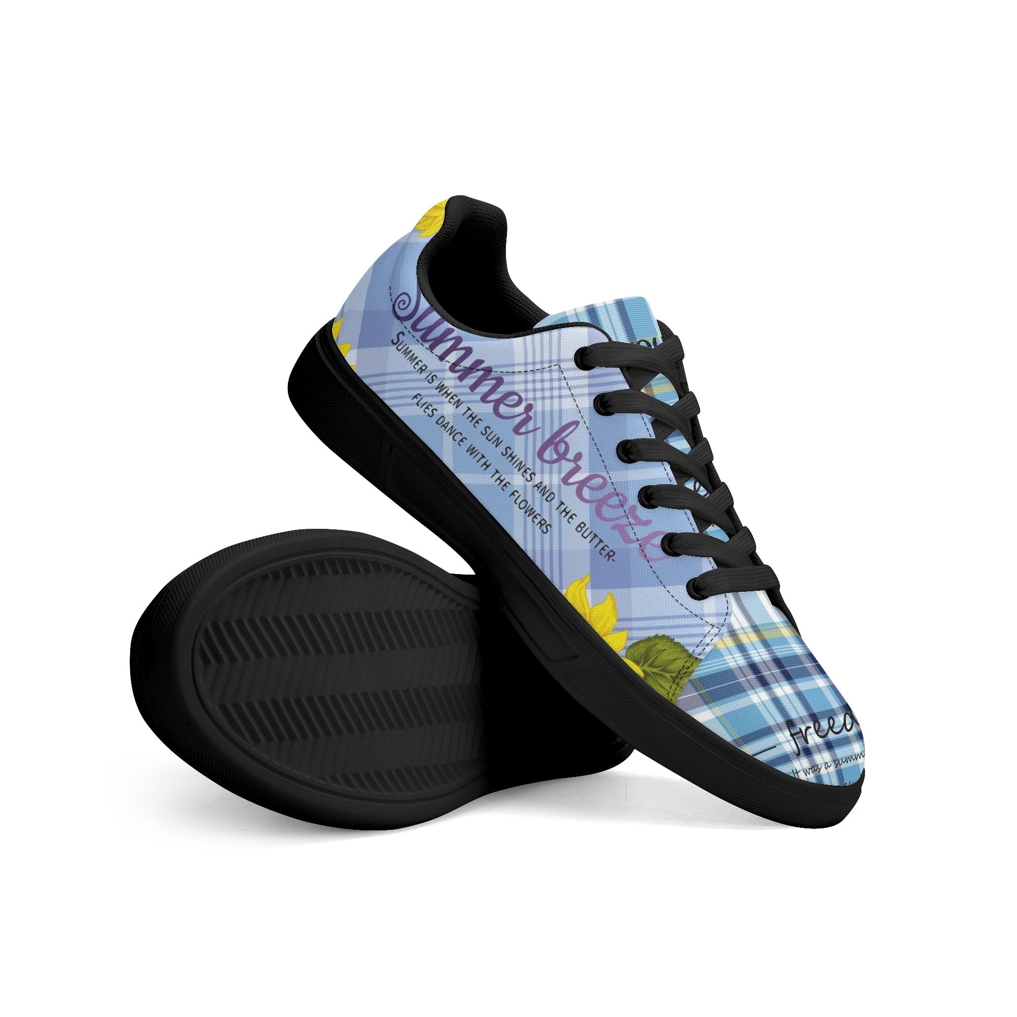 Entchin Custom Lightweight Brand Low Top Cavans Shoes WIth Personalized Logo /Name