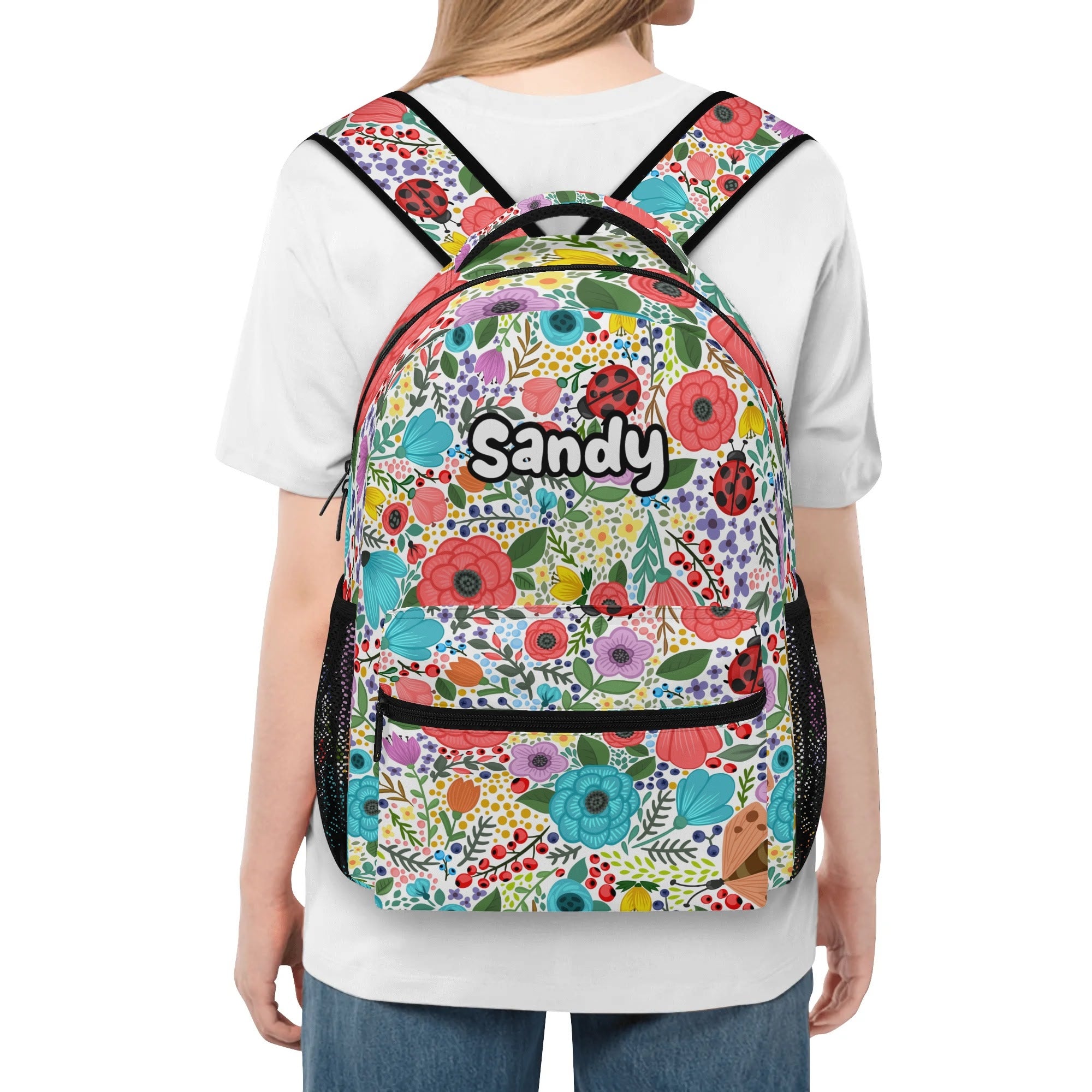 Entchin Custom Casual Style School Bakcpack Personalize Picture and Name