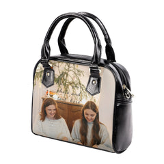 Entchin Custom Shoulder Handbag Personalize Vegan Leather Bag with Photo