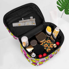 Entchin All Over Printing Vegan Leather Cosmetic Bag Custom Makeup Bag