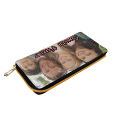 Entchin Custom Long Zipper Wallet Photo Design Purse with Zipper