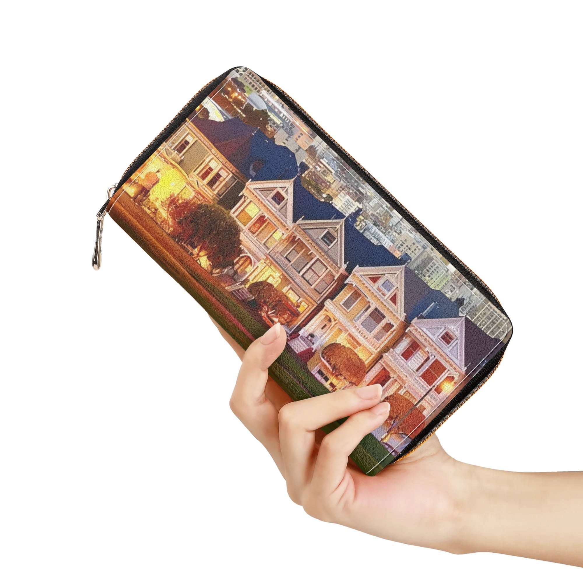 Entchin Custom Long Zipper Wallet Photo Design Purse with Zipper