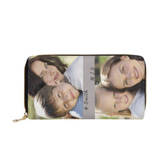 Entchin Custom Long Zipper Purse Personalize Photo Wallet with Zipper