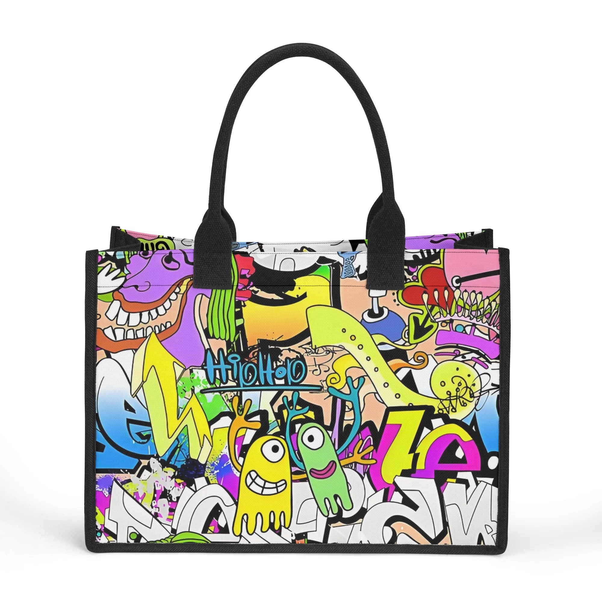 Entchin Custom Double Side Print Canvas Tote Bag Fashion Shopping Bag