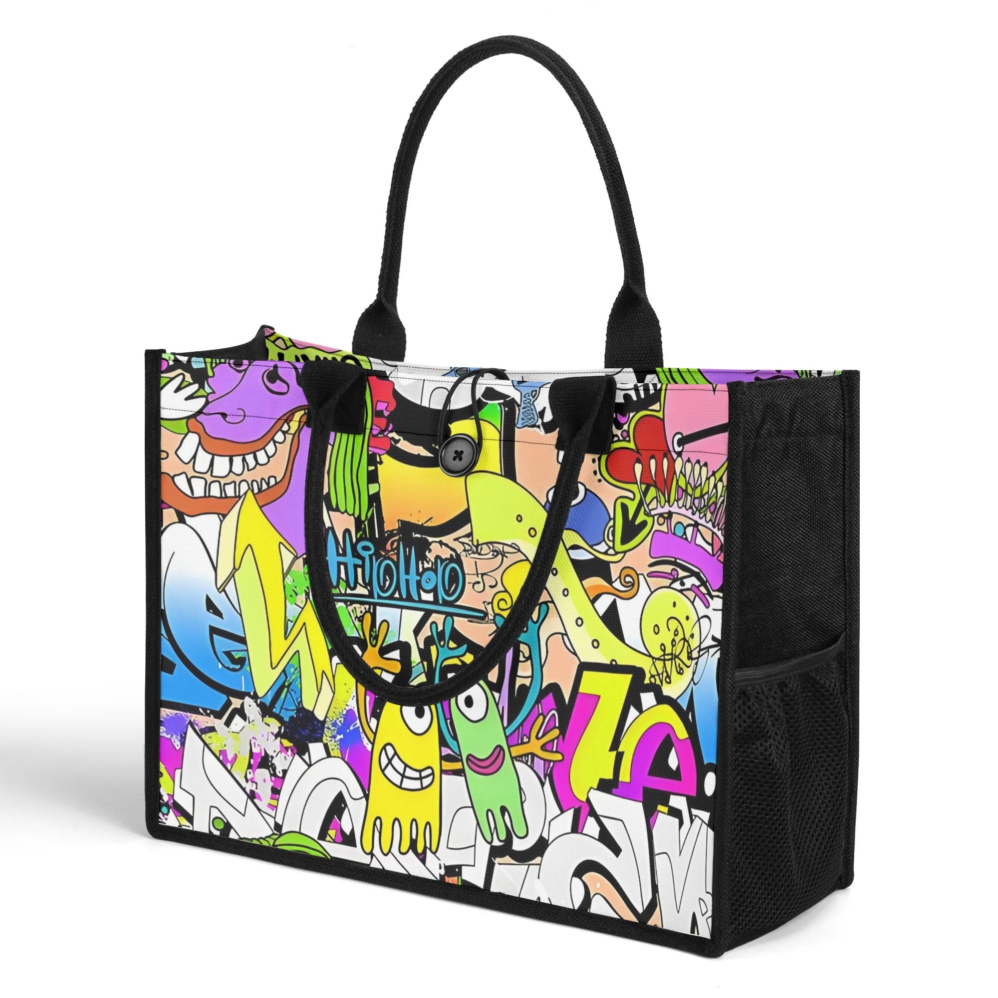 Entchin Custom Double Side Print Canvas Tote Bag Fashion Shopping Bag