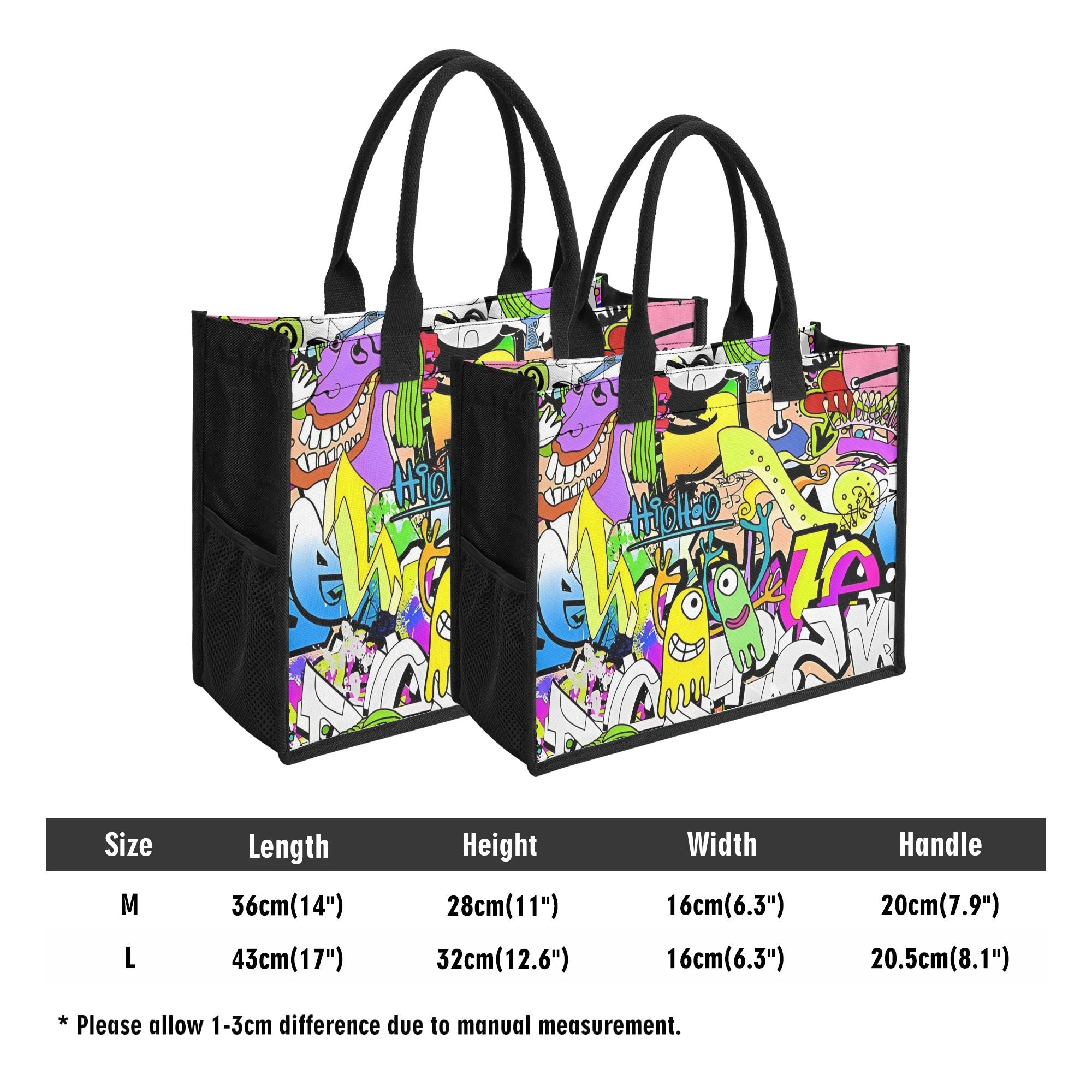 Entchin Custom Double Side Print Canvas Tote Bag Fashion Shopping Bag