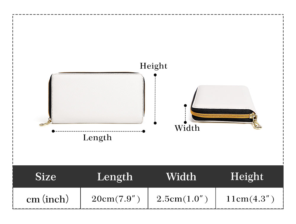 Entchin Custom Long Zipper Wallet Photo Design Purse with Zipper