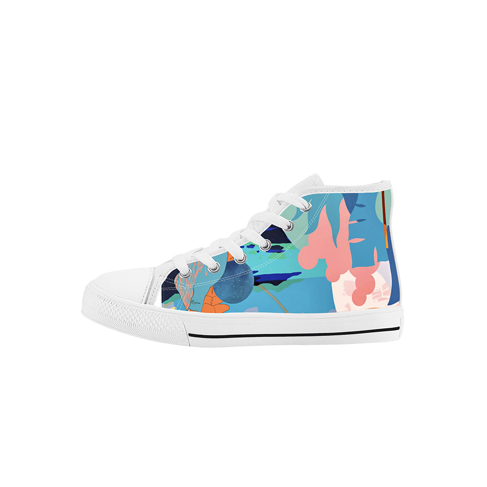 Entchin Custom New High-Top Canvas Shoes with Personalize Picture