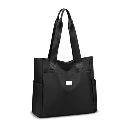 Entchin Women Corduroy / Nylon Tote Bag Magnetic Button 4 Pockets Premium Casual Tote's Handbag Big Capacity Shoulder Bag