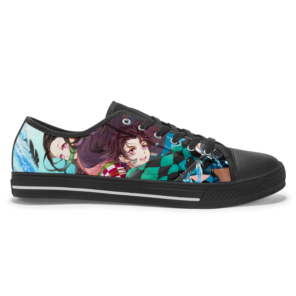 Entchin Custom Low-Top Canvas Shoes with Personalize Picture