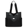 Entchin Women Corduroy / Nylon Tote Bag Magnetic Button 4 Pockets Premium Casual Tote's Handbag Big Capacity Shoulder Bag