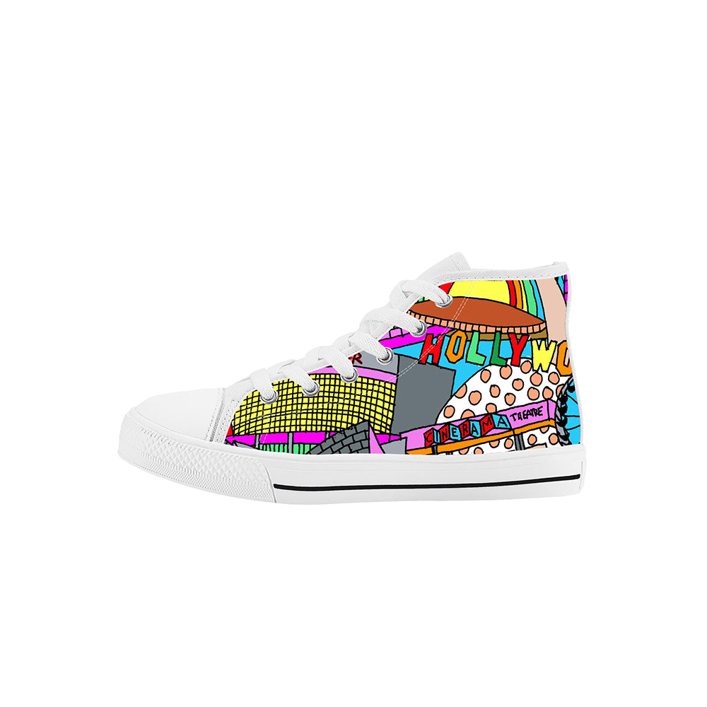 Entchin Custom New High-Top Canvas Shoes with Personalize Picture