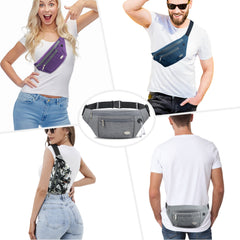 Entchin Fanny Pack for Women Men with 4-Zipper Pockets, premium fashion Waist Pack Crossbody Bum Bags