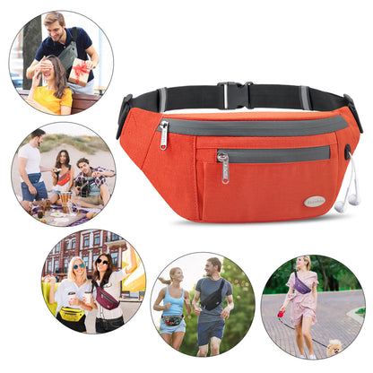 Entchin Fanny Pack for Women Men with 4-Zipper Pockets, premium fashion Waist Pack Crossbody Bum Bags