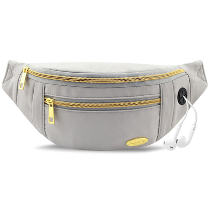 Entchin Small Fanny Pack Mini Bum 4 zipper pocket adjustable Belt Bag