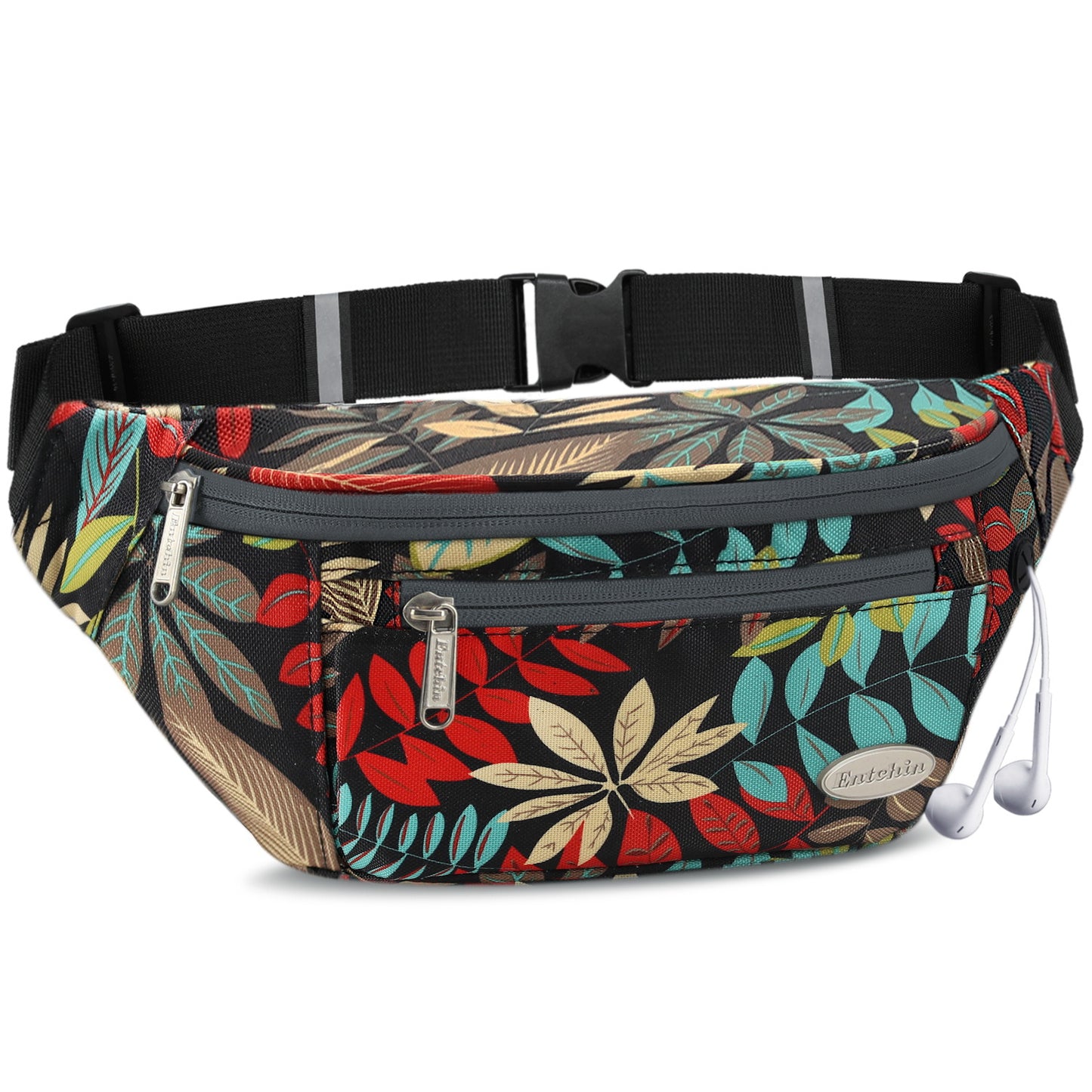 Entchin Fanny Pack for Women Men with 4-Zipper Pockets, premium fashion Waist Pack Crossbody Bum Bags